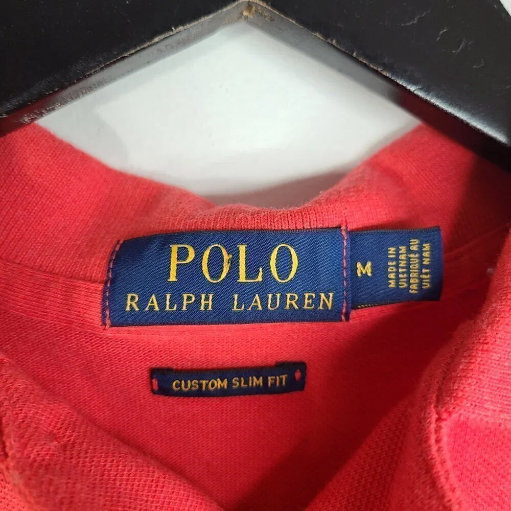 POLO Ralph Lauren Washed Red Polo Shirt Custom Slim Fit